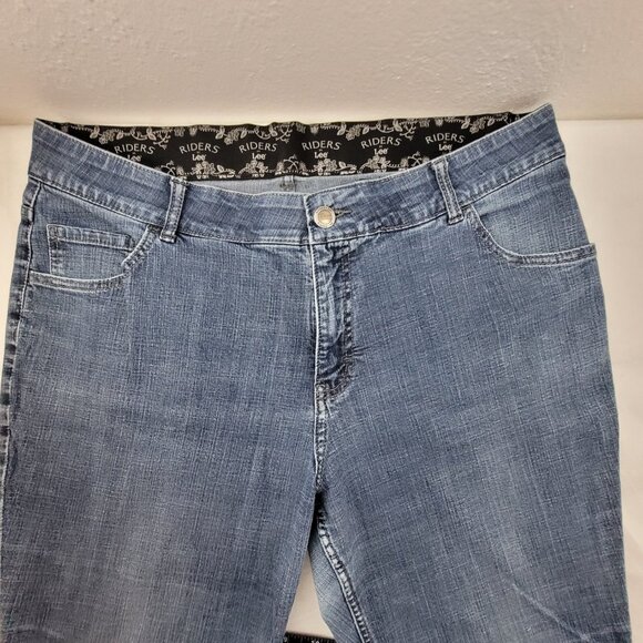 Riders by Lee Jeans Women's 18W Long Blue 5 Pocket Mid Rise Boot Cut Stretch - Picture 6 of 15